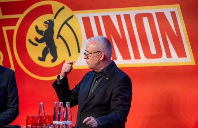 Fußball, Herren, Saison 2025 2026, 1. Bundesliga, 1. FC Union Berlin, Ordentliche Mitgliederversammlung im Stadion An der Alten Försterei, Präsident Dirk Zingler (1. FC Union), 19.05. 2026, Copyright: xMatthiasxKochx