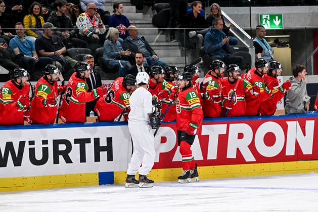 ZURICH, SWITZERLAND - MAY 19: Krisztian Nagy of Hungary celebrates his goal during the 2026 IIHF Ice hockey, Eishockey World Championship, WM, Weltmeisterschaft Switzerland game between Hungary and Great Britain at Swiss Life Arena on May 19, 2026 in Zurich, Zurich. Zurich Swiss Life Arena Zurich Switzerland Copyright: xJustPictures.ch AndreaxBrancax jp-en-EuSpIm-JP7_ANB_Lat_Aut_19052026_5064