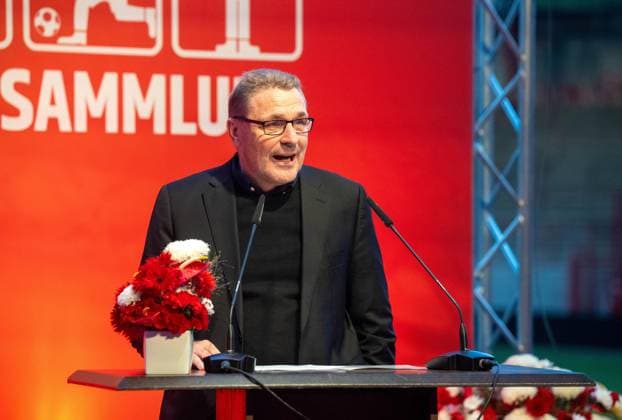 Fußball, Herren, Saison 2025 2026, 1. Bundesliga, 1. FC Union Berlin, Ordentliche Mitgliederversammlung im Stadion An der Alten Försterei, Finanz-Geschäftsführer Oskar Kosche (1. FC Union), 19.05. 2026, Copyright: xMatthiasxKochx