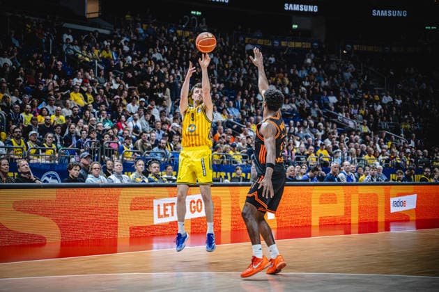 Basketball Berlin 19.05.2026 Saison 2025 2026 EasyCredit BBL 1. Bundesliga Männer, Herren Playoffs Viertelfinale Spiel 2 Alba Berlin - RASTA Vechta JONAS MATTISSECK (ALBA BERLIN, NO.09)