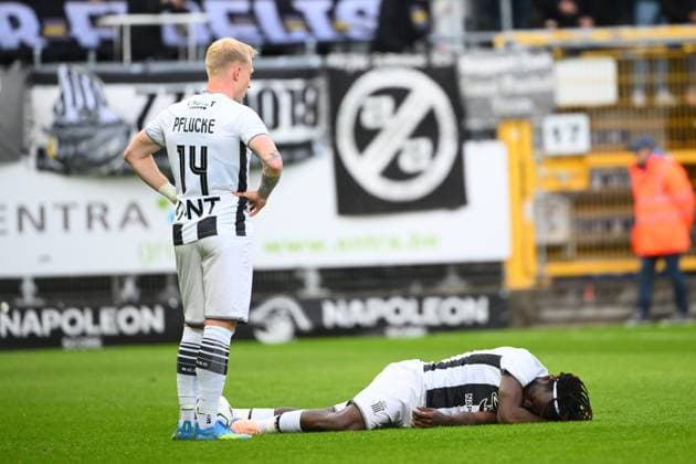 Sporting Charleroi v OH Leuven - Jupiler Pro League Europe Play-Off CHARLEROI, BELGIUM - MAY 19 : Guiagon Parfait midfielder of Sporting Charleroi during the Jupiler Pro League Europe Play-Off match between Sporting Charleroi and OH Leuven on May 19, 2026 in Charleroi, Belgium, 19 05 2026 Charleroi Belgium  Copyright: xVincentxKalutx