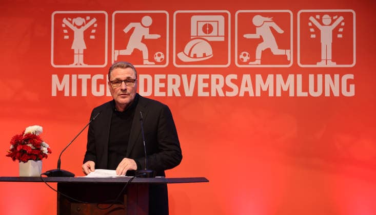 Geschäftsführer Oskar Kosche MV Mitgliederversammlung im Stadion An der Alten Försterei Fußball Fussball Bundesliga Herren DFL Saison 2025 2026 19.05.2026 1.FC Union Berlin FCU
