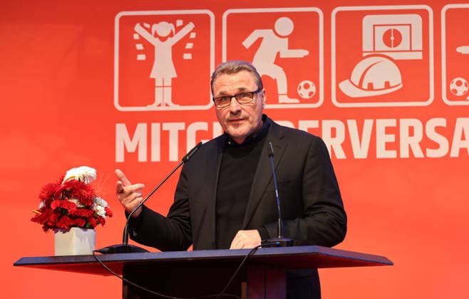 Geschäftsführer Oskar Kosche MV Mitgliederversammlung im Stadion An der Alten Försterei Fußball Fussball Bundesliga Herren DFL Saison 2025 2026 19.05.2026 1.FC Union Berlin FCU