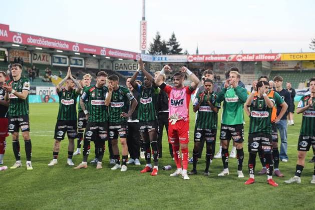 19.05.2026, Ried im Innkreis, AUT, Unterwegs in Oberösterreich, SV Oberbank Ried - RZ Pellets WAC, Österreichische Fußball-Bundesliga, ADMIRAL Bundesliga, im Bild Jubel, Mannschaft, Ried,