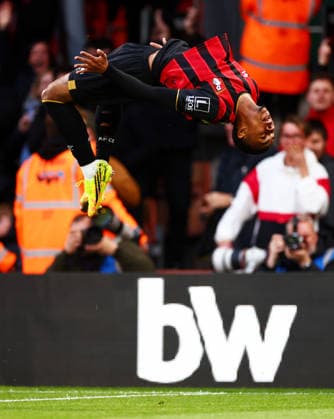 Eli Junior Kroupi of AFC Bournemouth celebrates scoring a goal after making the score 1-0. AFC Bournemouth v Manchester City, Premier League, Football, Vitality Stadium, Bournemouth, UK - 19 May 2026Bournemouth Vitality Stadium United Kingdom EDITORIAL USE ONLY No use with unauthorised audio, video, data, fixture lists, club league logos or live services. Online in-match use limited to 120 images, no video emulation. No use in betting, games or single club league player publications.  Copyright: xJamesxMarsh Shutterstockx 16881288aw