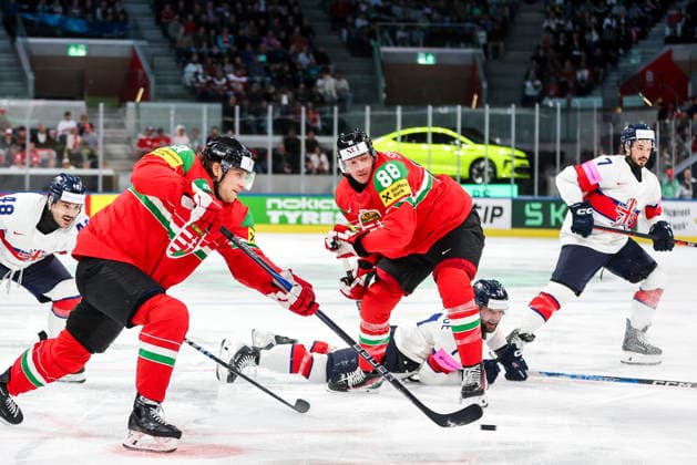 Ice hockey, Eishockey - IIHF WC 2026 ZURICH,SWITZERLAND,19.MAY.26 - ICE HOCKEY - IIHF Ice Hockey World Championship, WM, Weltmeisterschaft 2026, group stage, Hungary vs Great Britain. Image shows Krisztian Nagy (HUN).  GEPAxpictures xMaticxKlansek