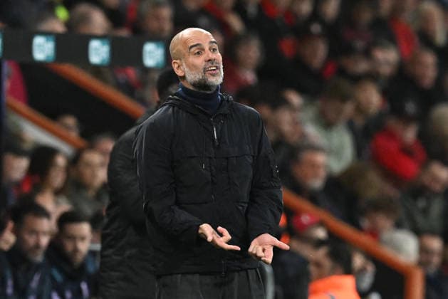 Bournemouth v Manchester City, Premier League Manchester City manager Pep Guardiola gestures during the Premier League match between Bournemouth and Manchester City at the Vitality Stadium, Bournemouth, UK on 19 May 2026. Bournemouth Vitality Stadium Dorset UK Editorial use only DataCo restrictions apply See www.football-dataco.com , Copyright: xGrahamxHuntx PSI-24285-0084