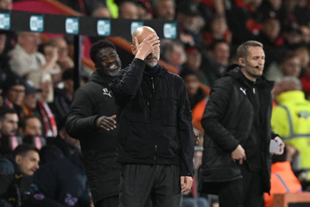 Bournemouth v Manchester City, Premier League Manchester City manager Pep Guardiola looks dejected during the Premier League match between Bournemouth and Manchester City at the Vitality Stadium, Bournemouth, UK on 19 May 2026. Bournemouth Vitality Stadium Dorset UK Editorial use only DataCo restrictions apply See www.football-dataco.com , Copyright: xGrahamxHuntx PSI-24285-0092