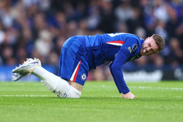 Chelsea v Tottenham Hotspurs, English Premier League, Stamford Bridge, London, UK - 19 05 2026 Cole Palmer of Chelsea following a challenge during the Premier League game against Tottenham at Stamford Bridge London Stamford Bridge London GBR, UK NEWSPAPERS OUT Copyright: xMarkxGreenwoodx