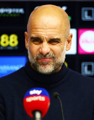 Manchester City Manager Pep Guardiola in a post match press conference, PK, Pressekonferenz AFC Bournemouth v Manchester City, Premier League, Football, Vitality Stadium, Bournemouth, UK - 19 May 2026Bournemouth Vitality Stadium United Kingdom EDITORIAL USE ONLY No use with unauthorised audio, video, data, fixture lists, club league logos or live services. Online in-match use limited to 120 images, no video emulation. No use in betting, games or single club league player publications. Copyright: xJamesxMarsh Shutterstockx 16881288cc