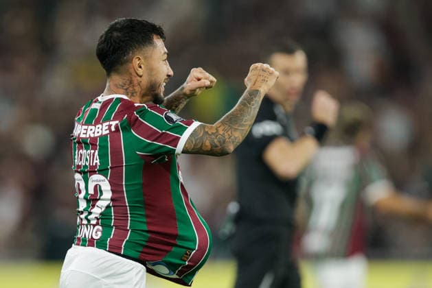 Soccer - Copa CONMEBOL Libertadores - Fluminense v Bolivar RIO DE JANEIRO, BRAZIL - MAY 19: LUCIANO ACOSTA of Fluminense celebrates after scoring the team s first goal during the match between Fluminense and Bolivar as part of Copa CONMEBOL Libertadores at Maracana Stadium on May 19, 2026 in Rio de Janeiro, Brazil. Rio de Janeiro Maracana Stadium Brazil Copyright: xRuanoxCarneiroxRuanoxCarneirox