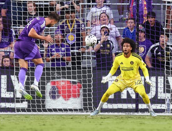May 19, 2026, Orlando, Florida, USA: Orlando City SC defender DAVID BREKALO (4) heads the ball for a goal during the first half of the U.S Open Cup quarterfinal match against Atlanta United. The Orlando City Soccer Club hosted Atlanta United at Inter&Co Stadium in Orlando, FL. Orlando USA - ZUMAm299 20260519_znp_m299_023 Copyright: xTaylorxMcFeex