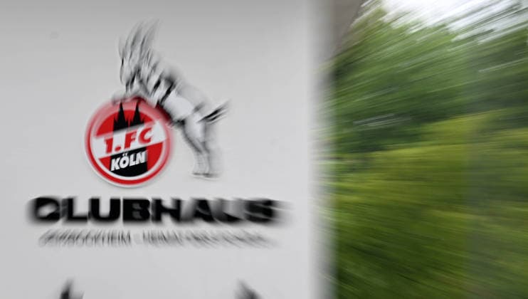 20.05.2026, xophax, Fussball 1.Bundesliga, Köln Cologne , 1.FC Koeln. Saisonende. Sommerpause. Geissbockheim. Logo Clubhaus . 1.FC Köln . Koeln