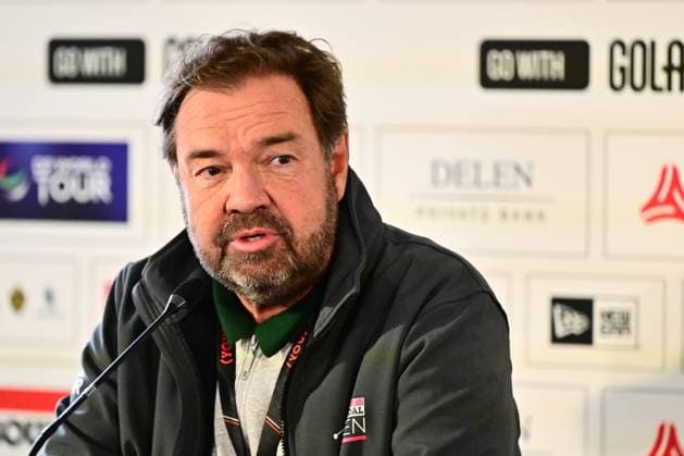 Soudal Open Golf SCHILDE, BELGIUM - MAY 20 : Tournament Director Michael Jones pictured during a press conference, PK, Pressekonferenz of the Soudal Open Golf at the Rinkven International Golf Club on May 20, 2026 in Schilde, Belgium, 20 05 2026 Schilde Belgium  Copyright: xPeterxDexVoechtx