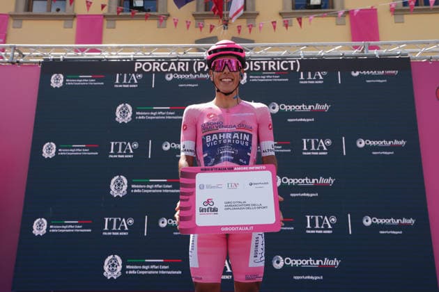 Portugal™s Afonso Oliveira Eulalio of Bahrain Victorious during Stage 11 of the Giro d™Italia, from Porcari to Chiavari, Italy, Wednesday, May 20, 2026.  Copyright: xMassimoxPaolone LaPressex