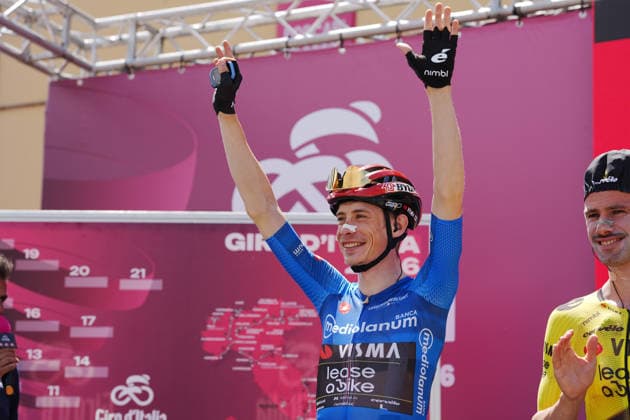 Denmark™s Jonas Vingegaard Hansen of Team Visma Lease A Bike during Stage 11 of the Giro d™Italia, from Porcari to Chiavari, Italy, Wednesday, May 20, 2026.  Copyright: xMassimoxPaolone LaPressex