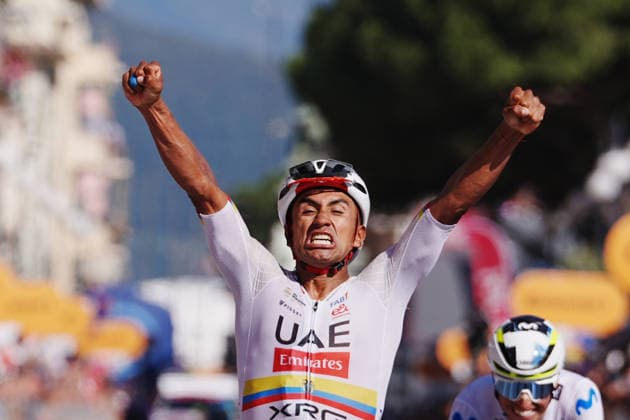 Ecuador™s Manuel Jhonatan Narvaez of UAE Team Emirates XRG winner of the stage during Stage 11 of the Giro d™Italia, from Porcari to Chiavari, Italy, Wednesday, May 20, 2026.  Copyright: xGianxMattiaxD™Alberto LaPressex