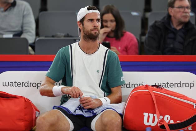 2026.05.20, xFSx, Bitpanda Open Hamburg ATP500, Achtelfinale, Herren-Tennistunier in Hamburg , Am Rothembaum in Hamburg , Karen Khachanov macht ein Pause Copyright: HMBxMedia FernandoxSoares