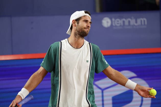 2026.05.20, xFSx, Bitpanda Open Hamburg ATP500, Achtelfinale, Herren-Tennistunier in Hamburg , Am Rothembaum in Hamburg , Karen Khachanov enttaeuscht, enttaeusch schauend, dissapointed, traurig, frustriert, frust, gefrustet Copyright: HMBxMedia FernandoxSoares
