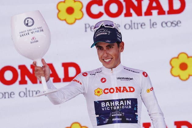 Portugal™s Afonso Oliveira Eulalio of Bahrain Victorious during Stage 11 of the Giro d™Italia from Porcari to Chiavari, Italy, Wednesday May 20, 2026.  Copyright: xGianmattiaxD Albertoi LaPressex