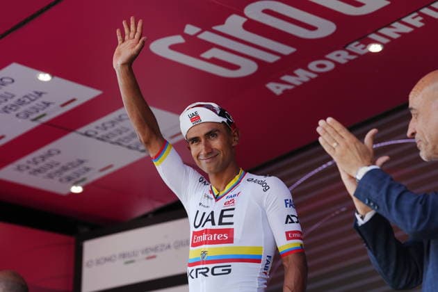 Ecuador™s Manuel Jhonatan Narvaez of UAE Team Emirates XRG stage winner during Stage 11 of the Giro d™Italia from Porcari to Chiavari, Italy, Wednesday May 20, 2026.  Copyright: xMassimoxPaolone LaPressex