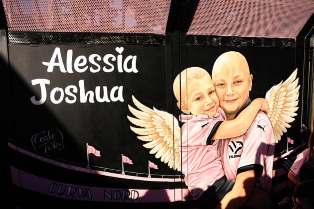 FOOTBALL - Serie B - Playoffs - Palermo FC vs US Catanzaro Photo by IPA ABACAPRESS.COM84906673 - Palermo, Italy, 20 May 2026. Renzo Barbera Stadium, Palermo vs Catanzaro, match valid for the return semi-final of the 2025 2026 Serie B Play-Offs. In the photo: Murals for Alessia La Rosa Palermo Italy  Copyright: xIPAxSport ABACAx