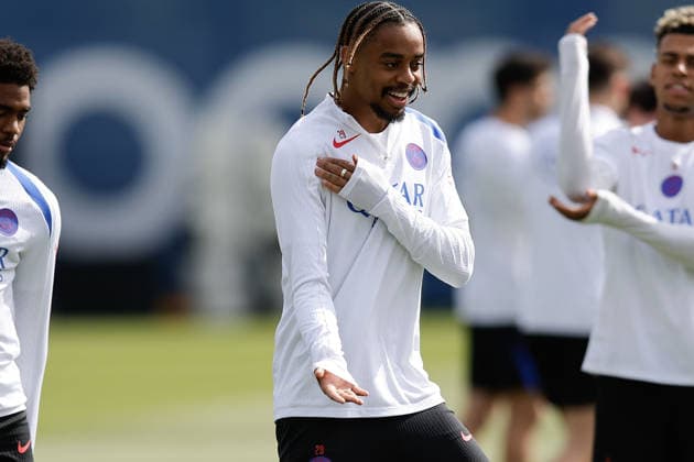 Bradley Barcola (Paris Saint-Germain) during the club™s Media Day ahead of the UEFA Champions League Final at the PSG Campus in Poissy on Wednesday, May 20, 2026. Copyright: AntonioxBorga