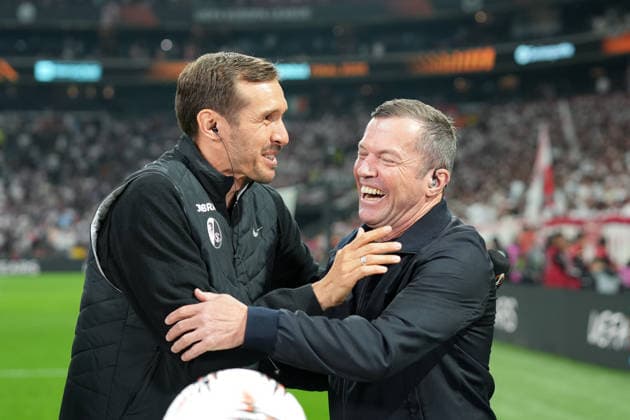 Julian Schuster (SC Freiburg, Trainer), Lothar Matthäus (RTL) , Türkei, Fussball, UEFA Europa League, Finale, 2025 2026, SC Freiburg vs. Aston Villa, 20.05.2026, TüpraÅü Stadium, BeÅüiktaÅü Park, Istanbul Istanbul TüpraÅü Stadium, BeÅüiktaÅü Par Istanbul Türkei Copyright: xArnexAmbergx