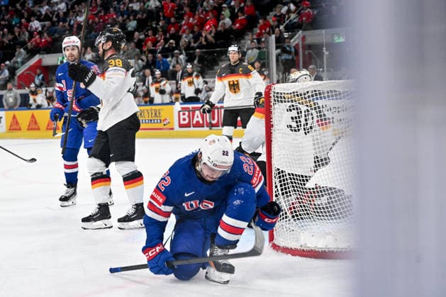ZURICH, SWITZERLAND - MAY 20: Isaac Howard of United States celebrates his goal during the 2026 IIHF Ice hockey, Eishockey World Championship, WM, Weltmeisterschaft Switzerland game between USA and Germany at Swiss Life Arena on May 20, 2026 in Zurich, Zurich. Zurich Swiss Life Arena Zurich Switzerland Copyright: xJustPictures.ch AndreaxBrancax jp-en-EuSpIm-JP7_ANB_USA_Ger_20052026_8154