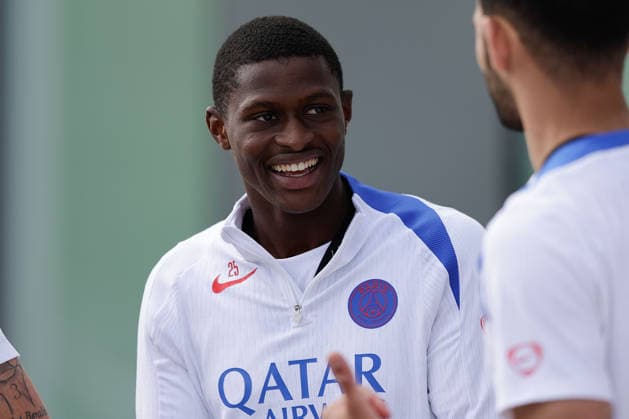 Nuno Mendes (Paris Saint-Germain) during the club™s Media Day ahead of the UEFA Champions League Final at the PSG Campus in Poissy on Wednesday, May 20, 2026. Copyright: AntonioxBorga