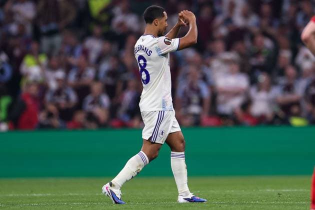 Youri Tielemans of Aston Villa celebrates his goal SC Freiburg v Aston Villa, UEFA Europa League, Final, Football, Besiktas Park, Istanbul, Turkiye - 20 May 2026Istanbul Besiktas Park United Kingdom EDITORIAL USE ONLY No use with unauthorised audio, video, data, fixture lists, club league logos or live services. Online in-match use limited to 120 images, no video emulation. No use in betting, games or single club league player publications. Copyright: xRaddadxJebarah Shutterstockx 16883158aw