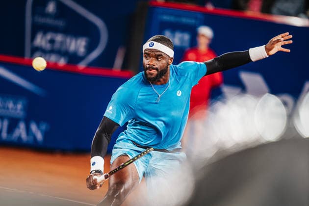 Tennis Männer bitpanda Hamburg Open ATP, Tennis Herren 500 Camilo Ugo Carabelli (ARG) vs. Frances Tiafoe (USA) 20.05.2026 Frances Tiafoe Rückhand Hamburg Tennisstadion am Rothenbaum Hamburg Deutschland