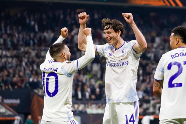 Torjubel Aston Villa beim 0:2 durch Emiliano Buendia (Aston Villa, 10) , Türkei, Fussball, UEFA Europa League, Finale, 2025 2026, SC Freiburg vs. Aston Villa, 20.05.2026, Istanbul Besiktas Park Türkei Copyright: xGrantxHubbsx