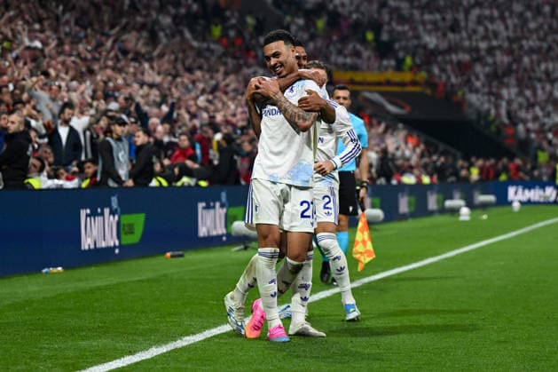 FOOTBALL - UEFA Europa League - Final - SC Freiburg vs Aston Villa FC Photo by IPA ABACAPRESS.COM84912235 - Happiness of Morgan Rogers (Aston Villa F.C.) after scores a goal during the UEFA Europe League 2026 final between S.C. Freiburg vs. Aston Villa F.C. on 20th May 2026 at the Tupras Stadium, Istanbul, Turkey Istanbul Turkey  Copyright: xIPAxSport ABACAx