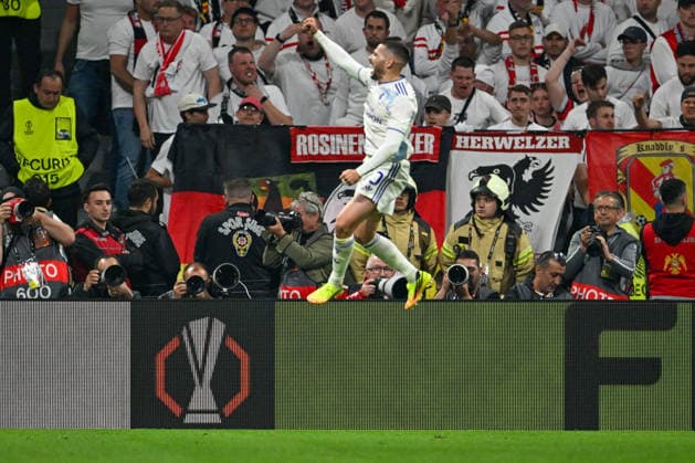 FOOTBALL - UEFA Europa League - Final - SC Freiburg vs Aston Villa FC Photo by IPA ABACAPRESS.COM84911991 - Happiness of Emiliano Buendia (Aston Villa F.C.) after scores a goal during the UEFA Europe League 2026 final between S.C. Freiburg vs. Aston Villa F.C. on 20th May 2026 at the Tupras Stadium, Istanbul, Turkey Istanbul Turkey  Copyright: xIPAxSport ABACAx