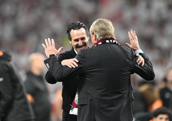 Freiburg v Aston Villa, UEFA Europa Cup Final , Tupras Stadium, Istanbul, Turkey, - 20 May 2026 Unai Emery manager of Aston Villa celebrates at the end of the game. Istanbul Tupras Stadium Besiktas Turkey, UK NEWSPAPERS OUT Copyright: xMarkxEnfieldx