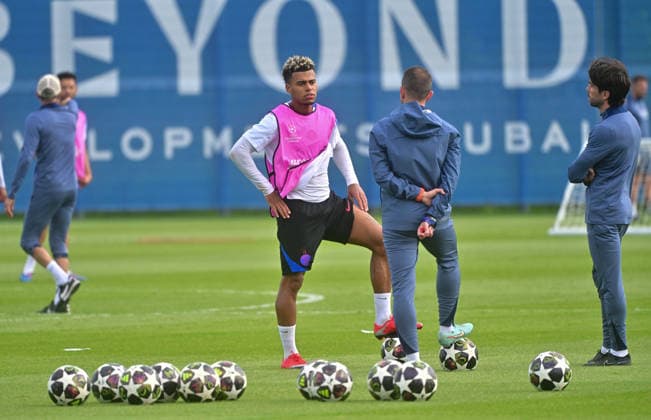 Desiré Doué - Paris Saint-Germain s socer team during a training session ahead of their upcoming UEFA Champions League final match against English football club Arsenal FC at the PSG Campus in Poissy, north-west of Paris on May 20, 2026. Christian Liewig Bestimage Poissy France  Copyright: xChristianxLiewigx xBestimagexChristianxLiewigx xBestimagex