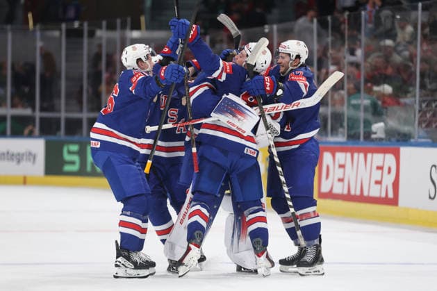 20.05.2026 Swiss Life Arena Zuerich , SCHWEIZ, Herren IIHF World Championship, WM, Weltmeisterschaft Zurich 2026 Gruppe A USA - Deutschland Jubel um Ryan Leonard (USA) nach dem Shootout