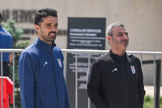 Iranian national football team visits US Embassy in Ankara for World Cup visa applications ANKARA, TURKIYE - MAY 21: Players of the Iranian national football team, set to compete in the 2026 FIFA World Cup, WM, Weltmeisterschaft, Fussball co-hosted by the US, Canada, and Mexico, leave the US Embassy after completing their visa application procedures in Ankara, Turkiye on May 21, 2026. Ismail Aslandag Anadolu Ankara Turkey. Editorial use only. Please get in touch for any other usage.  Copyright: x2026xAnadoluxIsmailxAslandagx