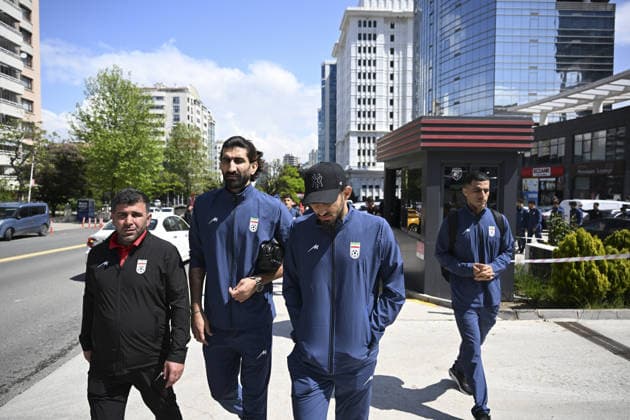 Iranian national football team visits visa application center for Canada visas ahead of 2026 World Cup ANKARA, TURKIYE - MAY 21: Players of the Iranian national football team, set to compete in the 2026 FIFA World Cup, WM, Weltmeisterschaft, Fussball co-hosted by the US, Canada, and Mexico, arrive at a visa application center to apply for Canadian visas in Ankara, Turkiye on May 21, 2026. Dogukan Keskinkilic Anadolu Ankara Turkey. Editorial use only. Please get in touch for any other usage.  Copyright: x2026xAnadoluxDogukanxKeskinkilicx