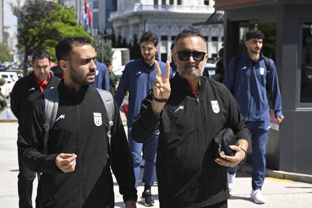 Iranian national football team visits visa application center for Canada visas ahead of 2026 World Cup ANKARA, TURKIYE - MAY 21: Players of the Iranian national football team, set to compete in the 2026 FIFA World Cup, WM, Weltmeisterschaft, Fussball co-hosted by the US, Canada, and Mexico, arrive at a visa application center to apply for Canadian visas in Ankara, Turkiye on May 21, 2026. Dogukan Keskinkilic Anadolu Ankara Turkey. Editorial use only. Please get in touch for any other usage.  Copyright: x2026xAnadoluxDogukanxKeskinkilicx