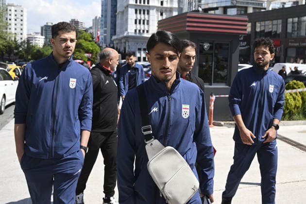 Iranian national football team visits visa application center for Canada visas ahead of 2026 World Cup ANKARA, TURKIYE - MAY 21: Players of the Iranian national football team, set to compete in the 2026 FIFA World Cup, WM, Weltmeisterschaft, Fussball co-hosted by the US, Canada, and Mexico, arrive at a visa application center to apply for Canadian visas in Ankara, Turkiye on May 21, 2026. Dogukan Keskinkilic Anadolu Ankara Turkey. Editorial use only. Please get in touch for any other usage.  Copyright: x2026xAnadoluxDogukanxKeskinkilicx