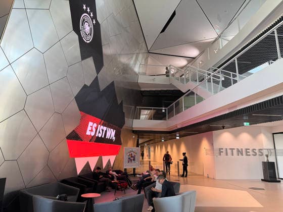 Foyer der DFB Zentrale im DFB Campus ist auf die WM abgestimmt - Frankfurt 21.05.2026: WM-Kaderbekanntgabe der Nationalmannschaft, DFB-Campus