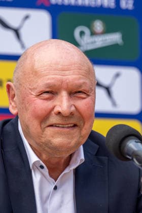 Coach Miroslav Koubek spoke at a press conference, PK, Pressekonferenz announcing the Czech national team, Nationalteam s roster ahead of the World Cup, Prague, May 21, 2026. (CTKxPhoto OndrejxDeml) CTKPhotoP2026052104248  CTKPhotoP2026052104248
