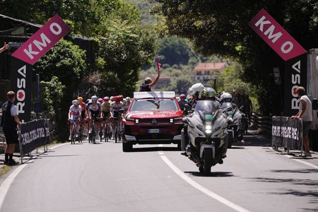 Km zero, start of the race during Stage 12 of the Giro d™Italia, from Imperia to Novi Ligure, Italy, Thursday, May 21, 2026.  Copyright: xMarcoxAlpozzi LaPressex