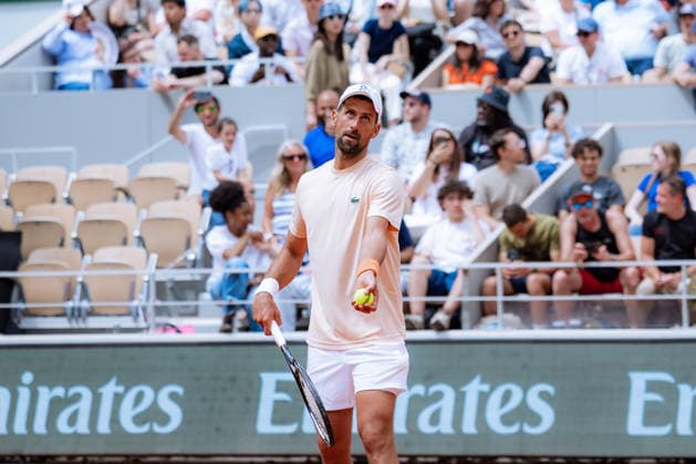 PARIS, FRANCE - MAY 21: Novak Djokovic of Serbia during a practice session prior to the 2026 French Open at Roland Garros on May 21, 2026 in Paris, France. (Photo by Pauline FIGUET SPP) Copyright: xPaulinexFIGUETx xSPPx Sportspressphoto_SPR151101