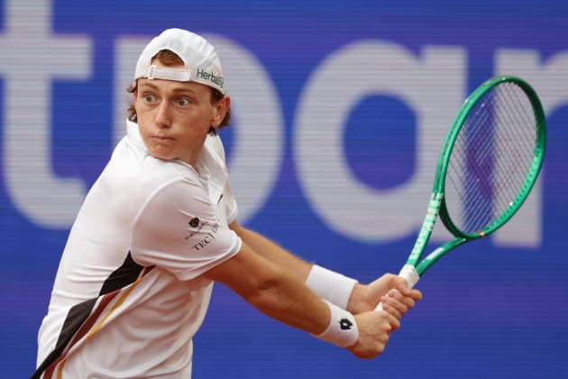 2026.05.21, xFSx, Bitpanda Open Hamburg ATP500, viertelfinale, Herren-Tennistunier in Hamburg , Am Rothembaum in Hamburg , Ignacio Buse (PER) spielt eine Rueckhand Copyright: HMBxMedia FernandoxSoares