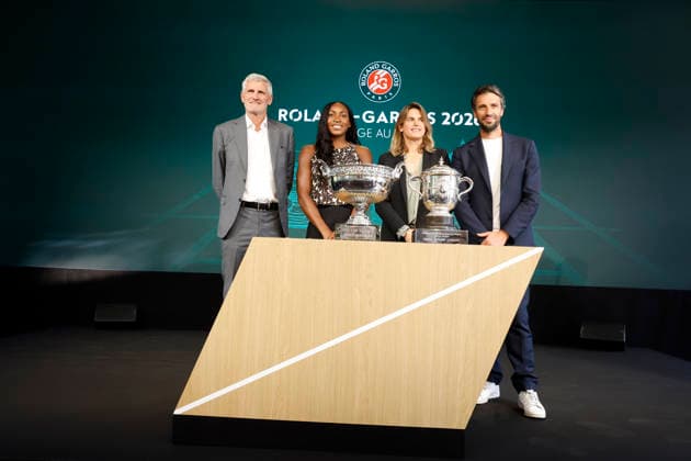 May 21, 2026, Paris, Paris, France: Gilles MORETTON, Coco GAUFF (USA) Amelie MAURESMO and Tony ESTANGUET at the draw of the tennis Grand Slam of Roland Garros 2026, at Roland Garros Stadium - on April 16 2026 .Paris - France Tennis press conference, PK, Pressekonferenz Of The Tennis Grand Slam Of Roland Garros 2026  - ZUMAb253 20260521_zsp_b253_055 Copyright: xLoicxBaratouxx