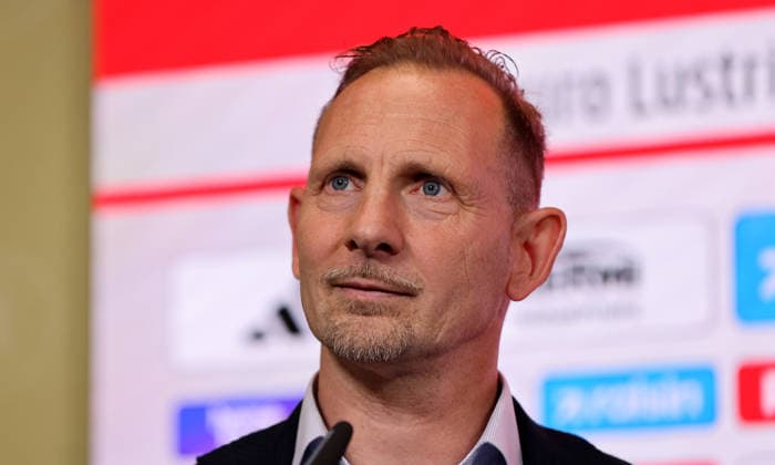 Trainer Mauro Lustrinelli PK Pressekonferenz zur Vorstellung des neuen Cheftrainers Fußball Fussball Bundesliga Herren DFL Saison 2025 2026 21.05.2026 1.FC Union Berlin FCU DFL regulations prohibit any use of photographs as image sequences and or quasi-video.