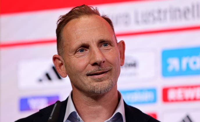 Trainer Mauro Lustrinelli PK Pressekonferenz zur Vorstellung des neuen Cheftrainers Fußball Fussball Bundesliga Herren DFL Saison 2025 2026 21.05.2026 1.FC Union Berlin FCU DFL regulations prohibit any use of photographs as image sequences and or quasi-video.